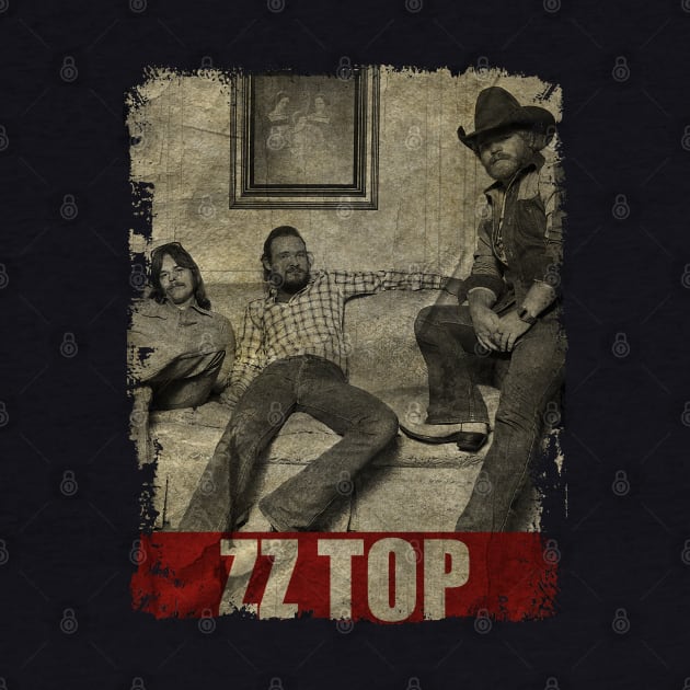 TEXTURE ART-ZZ Top - RETRO STYLE by ZiziVintage